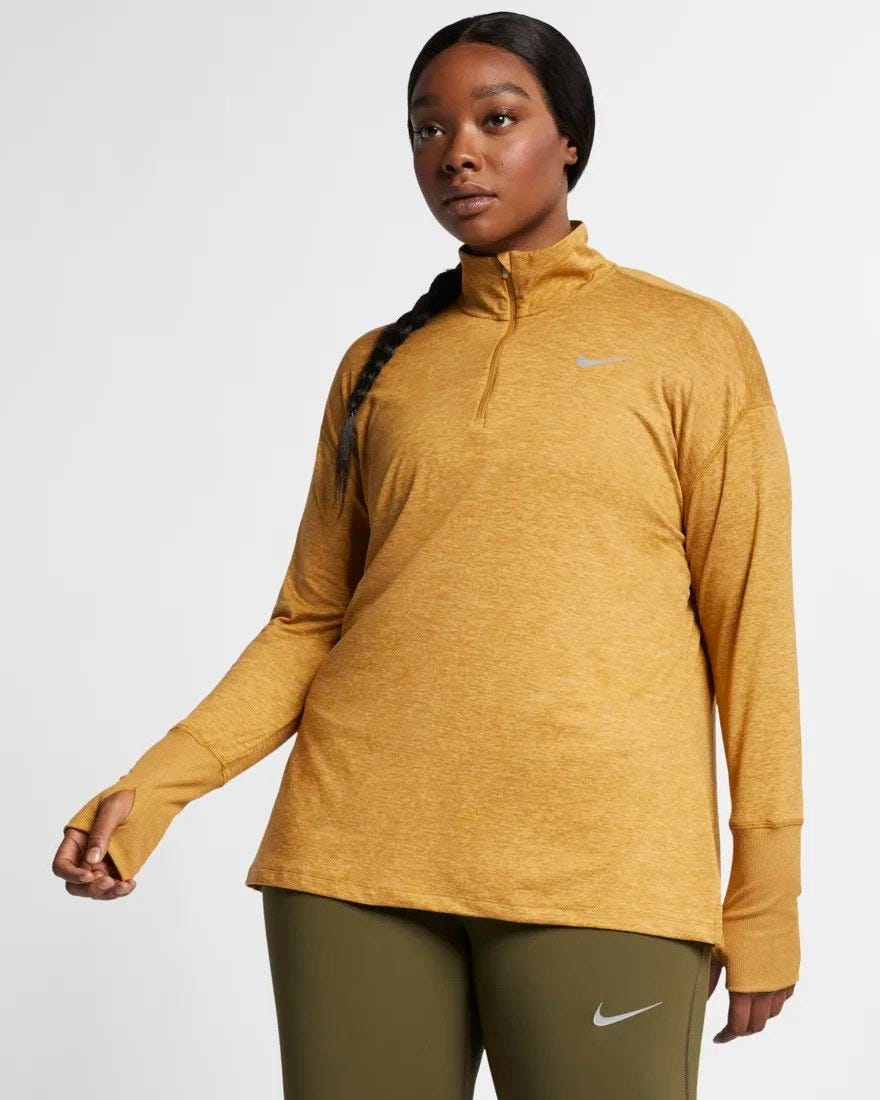 Nike women's half zip running top grey Outlet