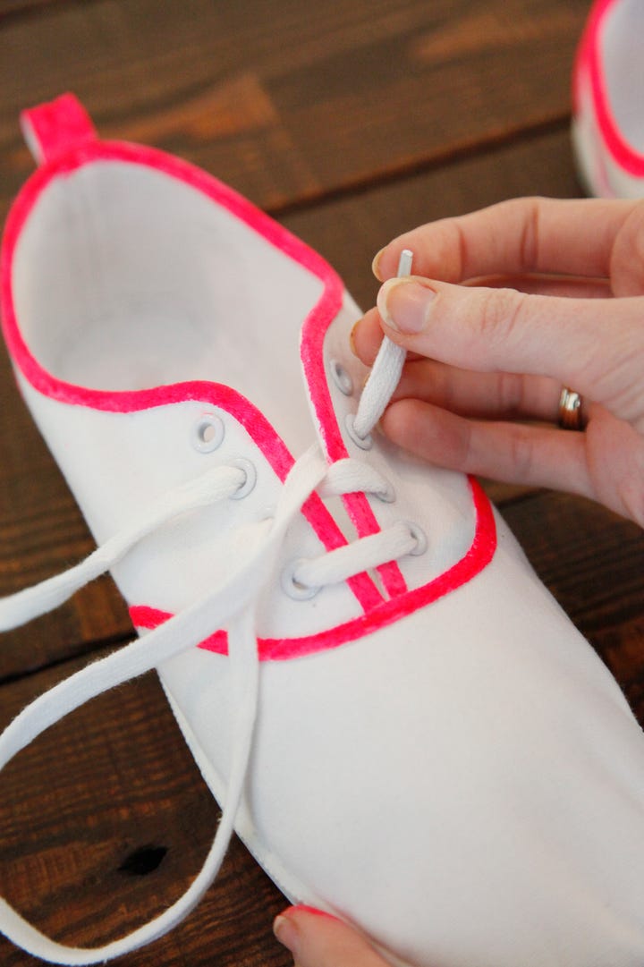 DIY Sneakers — How To Paint Canvas Shoes