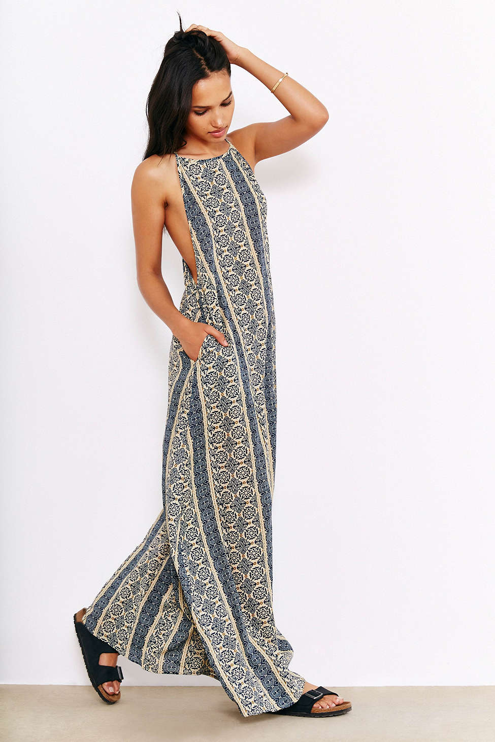 Band of Gypsies + Floral Print Ruffle Dress
