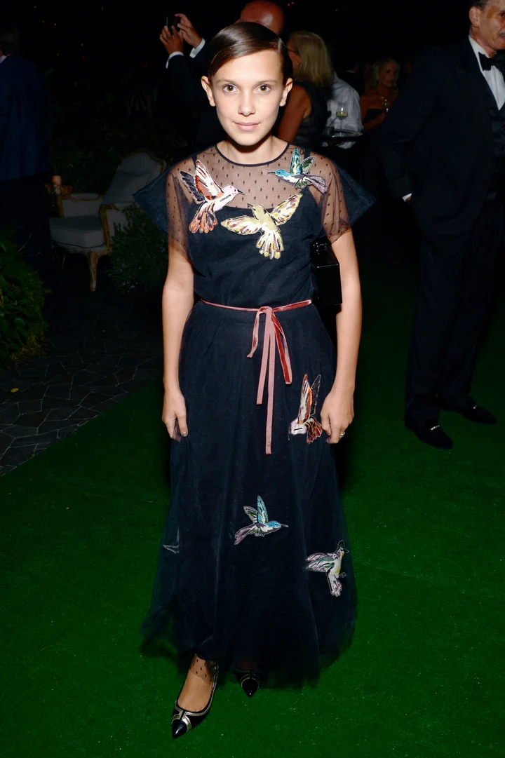 millie bobby brown red carpet dresses Butt lift Super High Waist Stretch Bootcut Dress Pants Brown main image 0