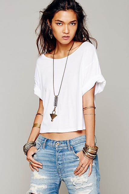 boxy cropped tee