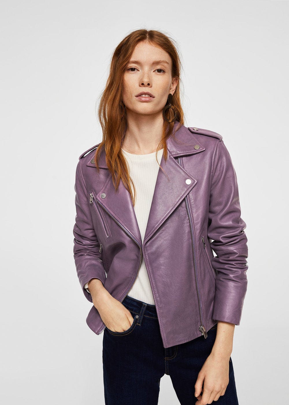 mango esther leather jacket