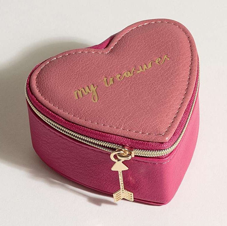Oliver Bonas + Heart Travel Jewelry Box