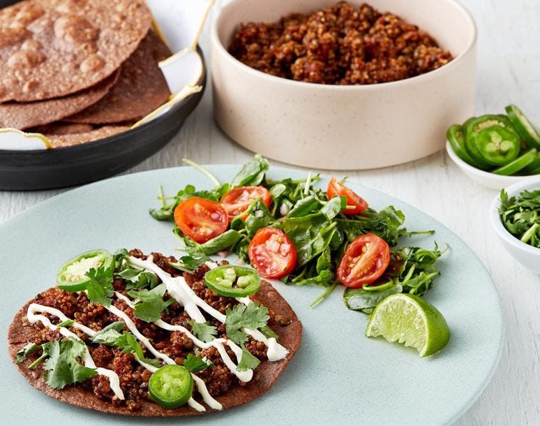 FreshDirect + Vegetarian Tostada & Hot Honey Salad Meal Kit