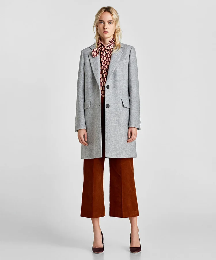 Zara Coat With Shoulder Pads