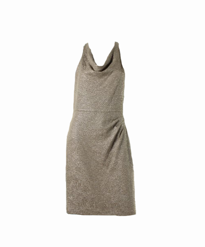 Ralph Lauren + Ralph Lauren Womens Metallic Halter Clubwear Dress