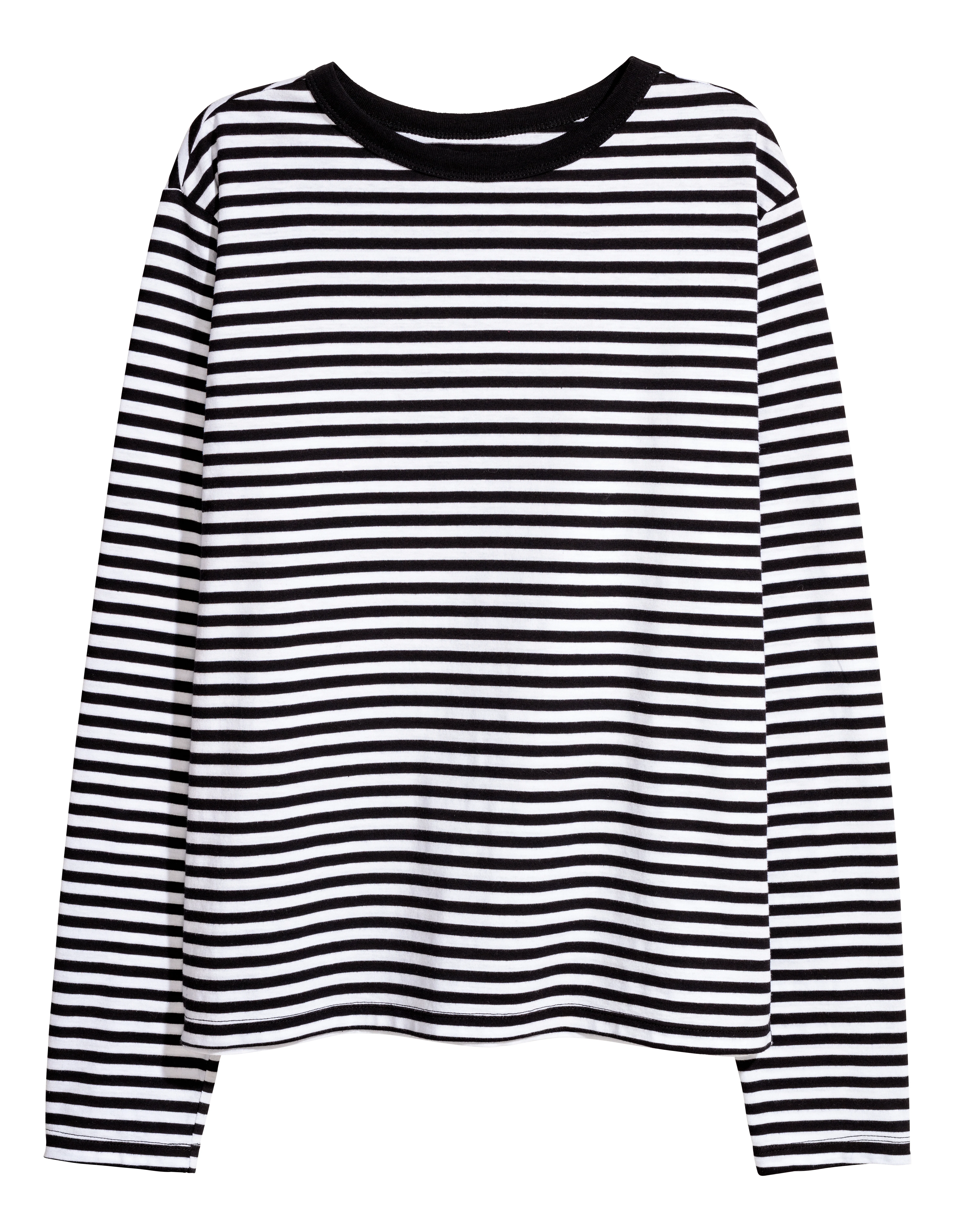 Striped jersey top outlet h&m