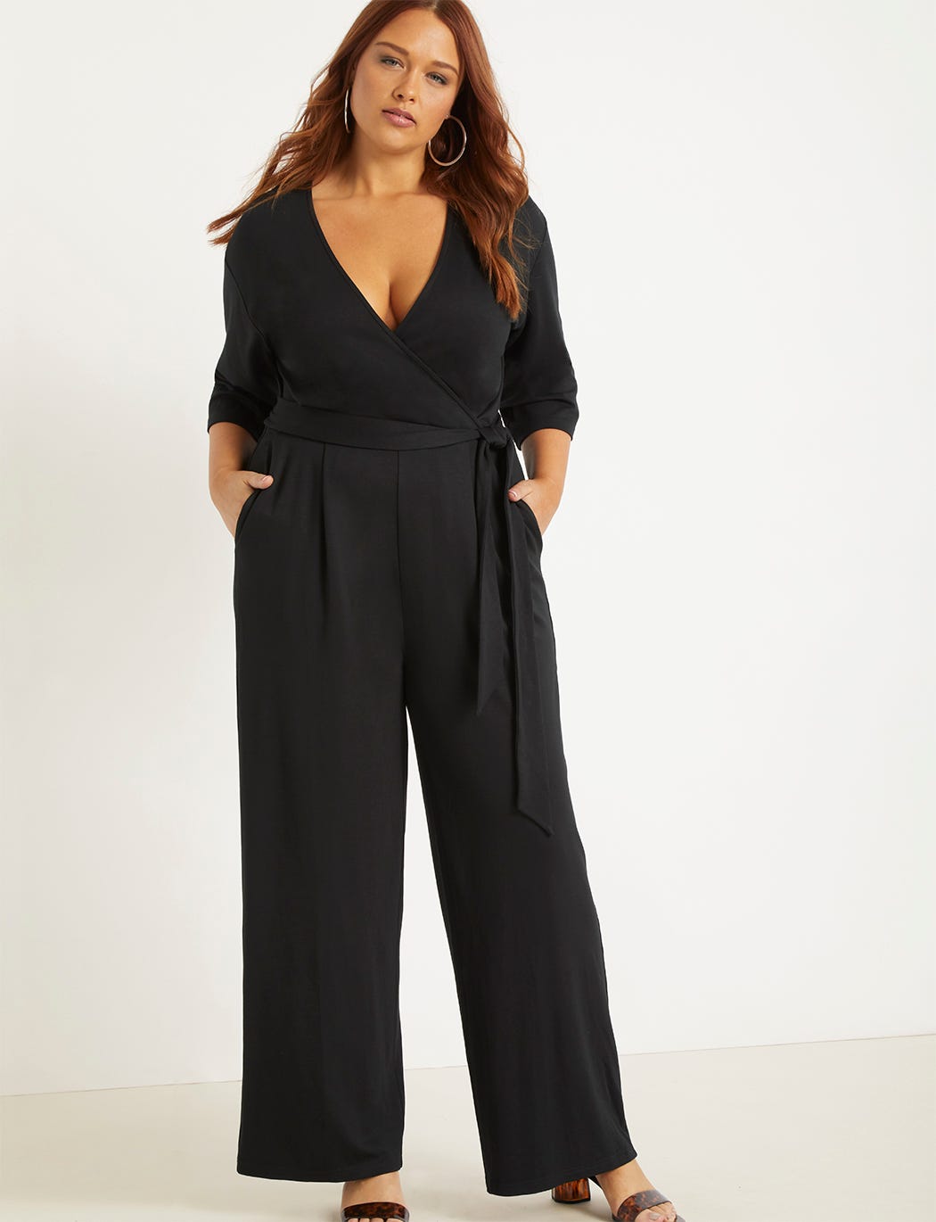 Eloquii + Tie Waist Jumpsuit