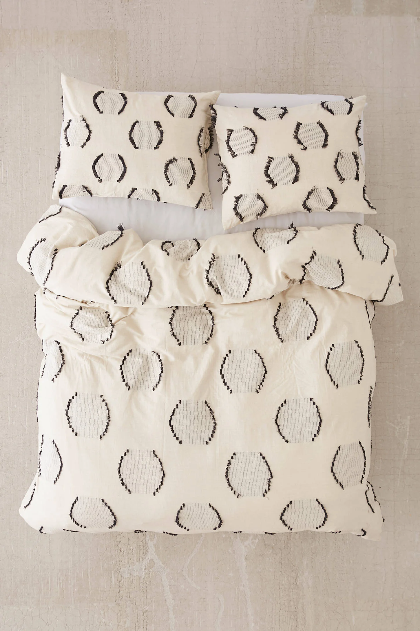 Urban Outfitters Jacquard Circles Duvet Cover