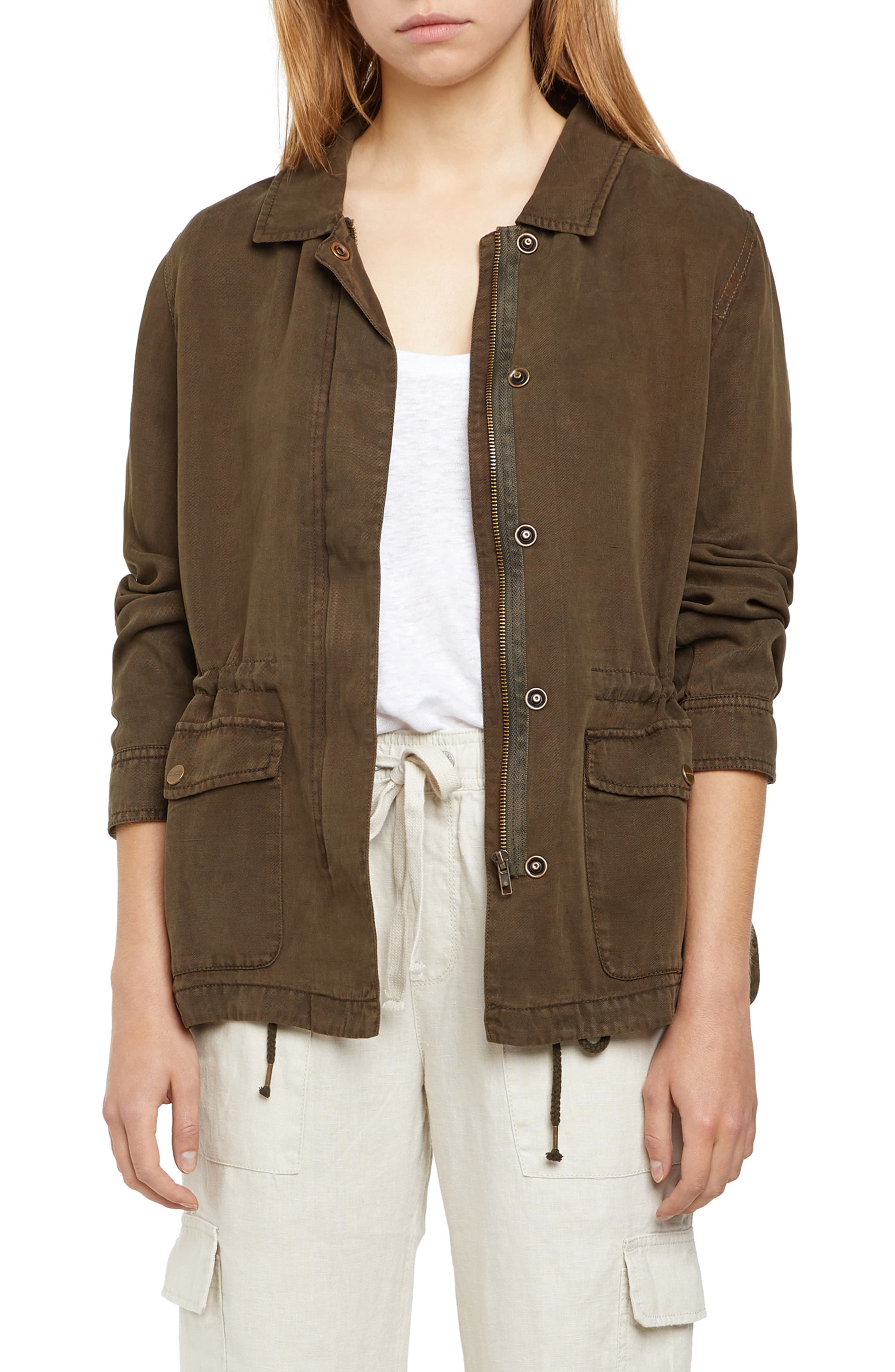 Sanctuary + Rowen Drawstring Waist Military Jacket