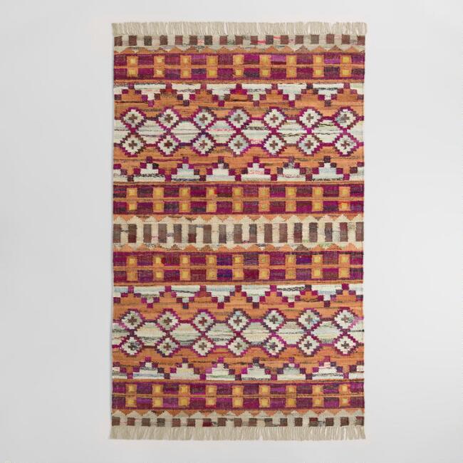 Cost Plus World Market + Woven Cotton Kilim Orissa Area Rug, 5×8