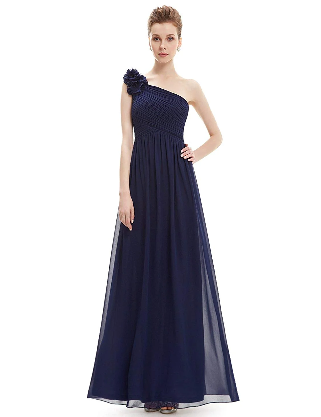 Ever Pretty + One Shoulder Long Dress