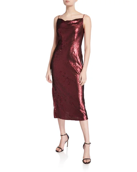 slim fit dress slacks Chocolate Fallen Shoulder Burnout Dress main image 1