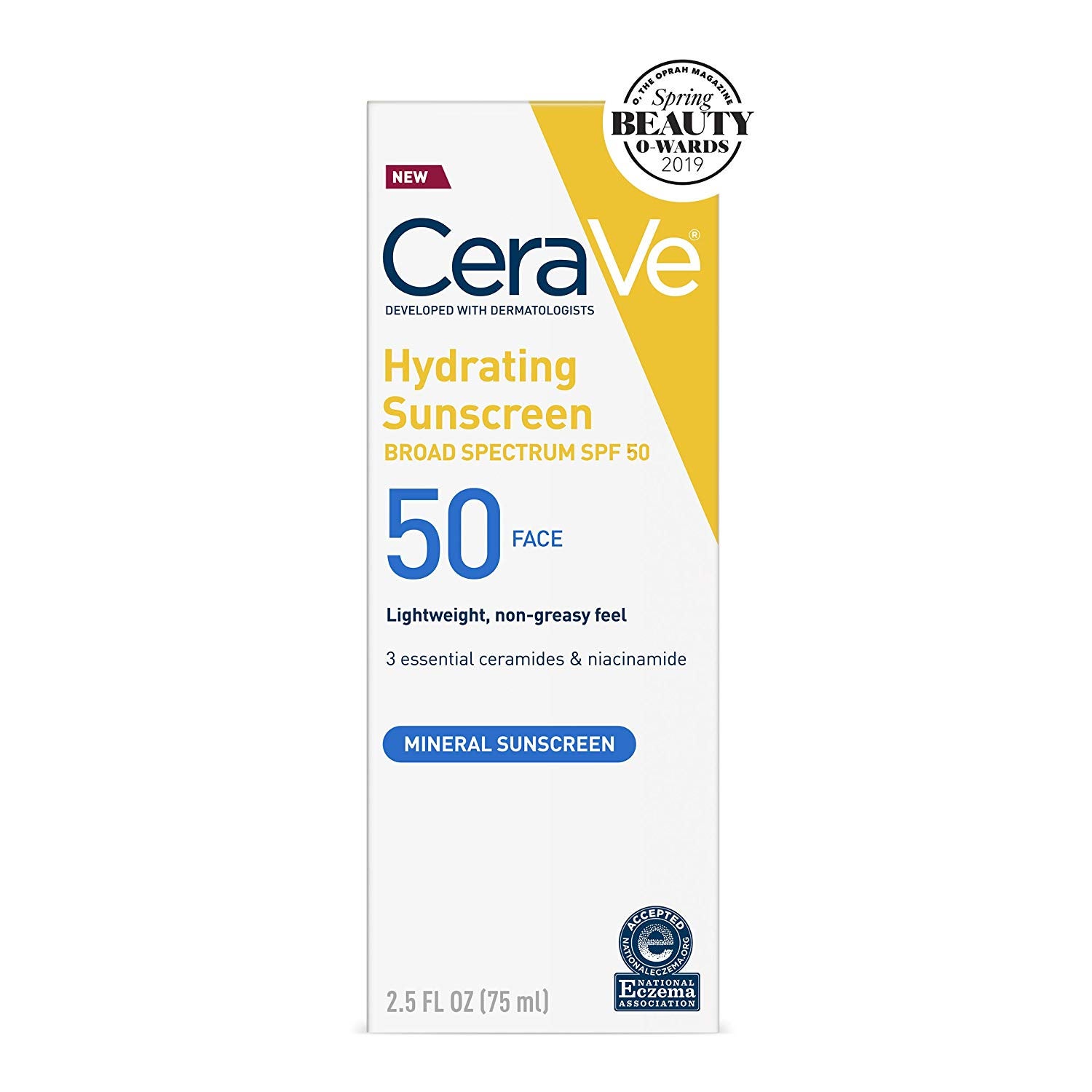 CeraVe + Cerave 100 Mineral Sunscreen SPF 50 Face Sunscreen with