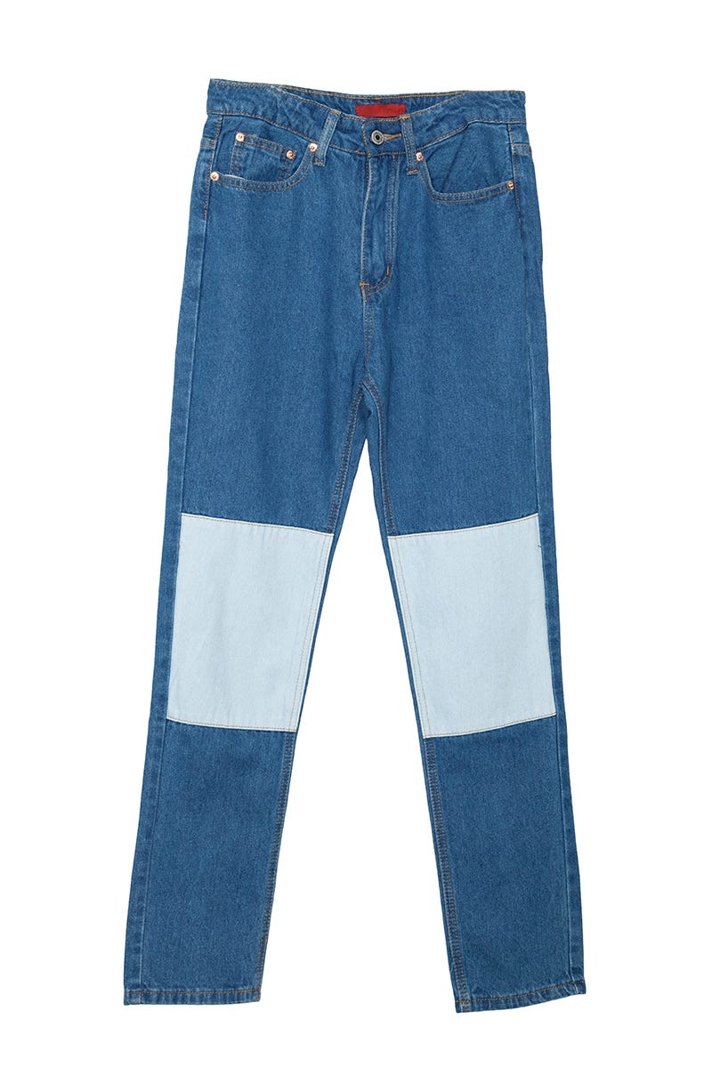 A Common Space + Patch Knee Denim Jeans