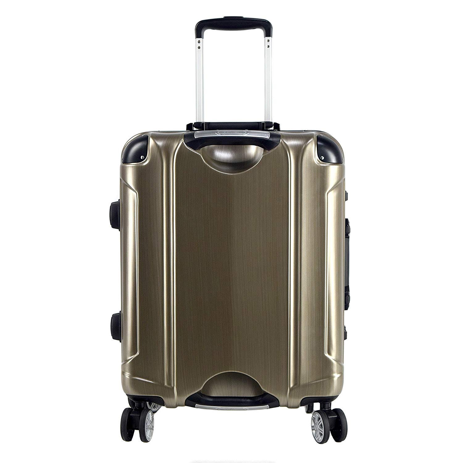 Traveler’s Club + Luna Collection CarryOn Luggage with Sturdy Aluminum