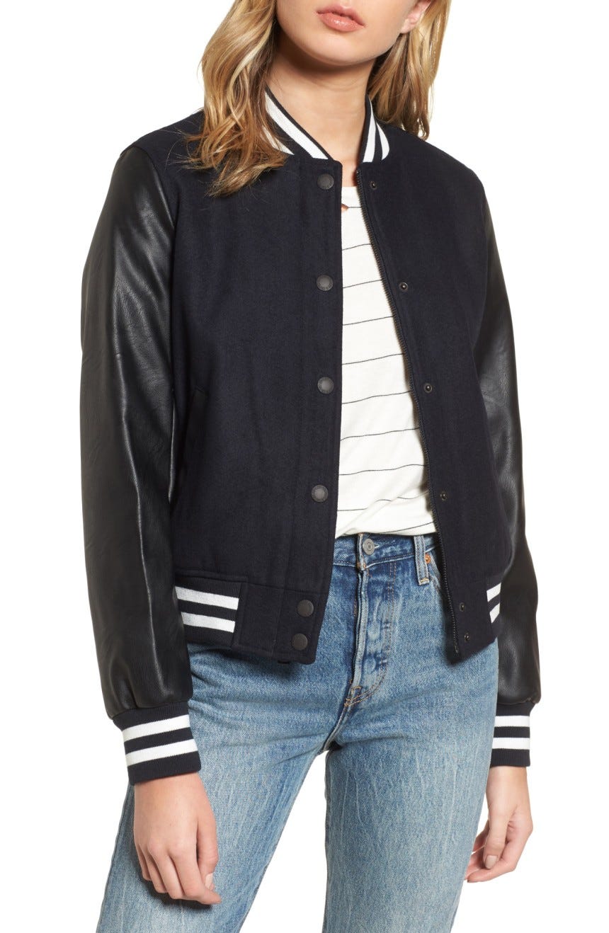 Levi S Levis Mixed A Varsity Er Jacket Levis Mixed A Varsity Er Jacket