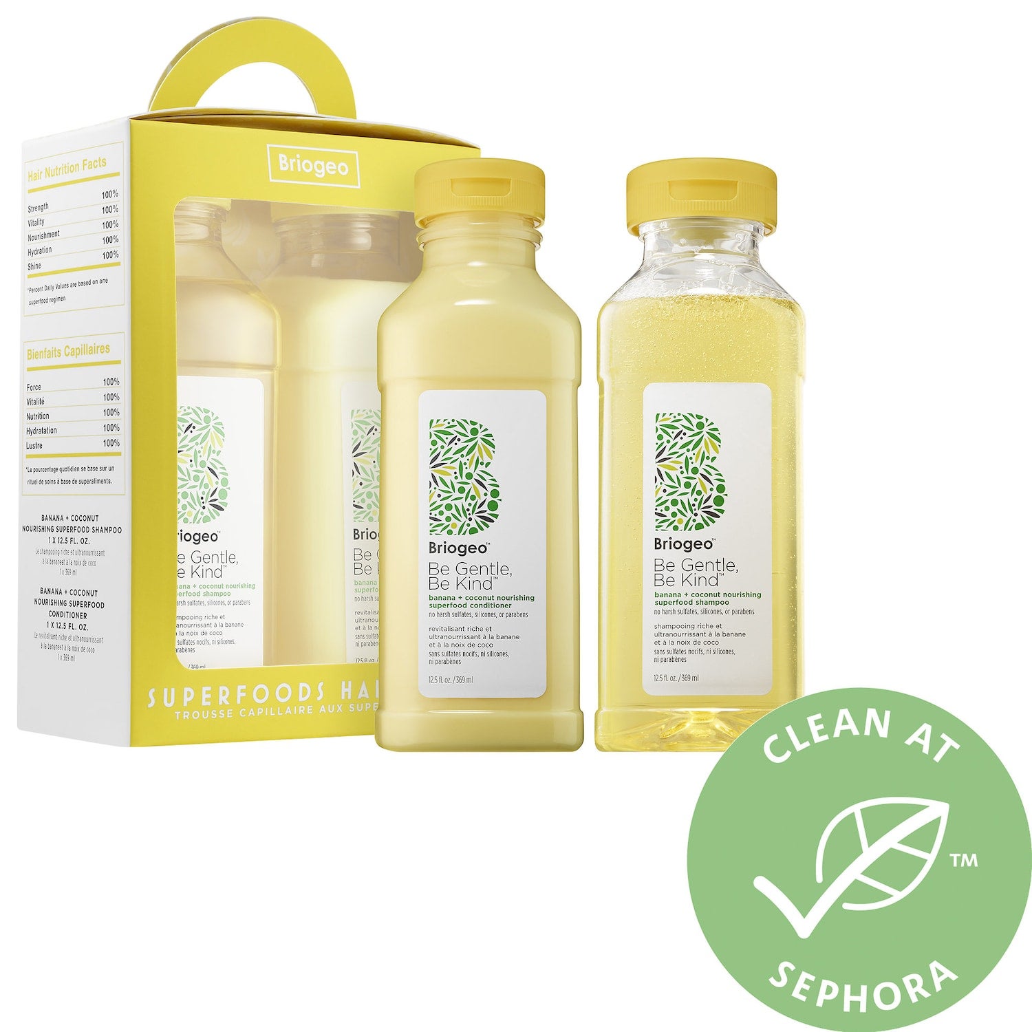 Briogeo + Banana + Coconut Superfoods Shampoo & Conditioner Hair Pack