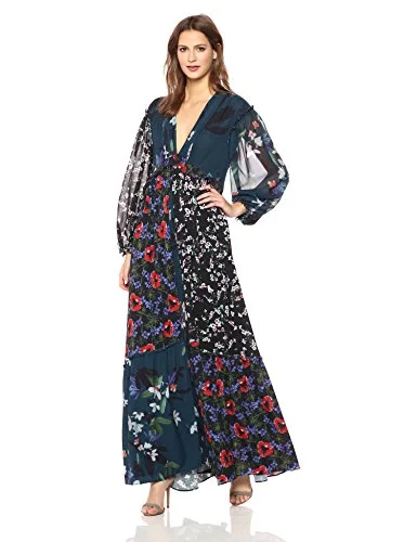 French Connection + Celia Mix Floral Long Sleeved Maxi Dress