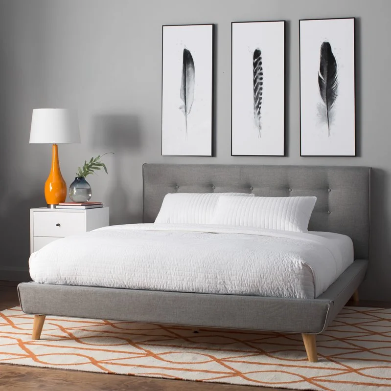 Langley Street Rasmussen Upholstered Platform Bed King Rasmussen Upholstered Platform Bed King