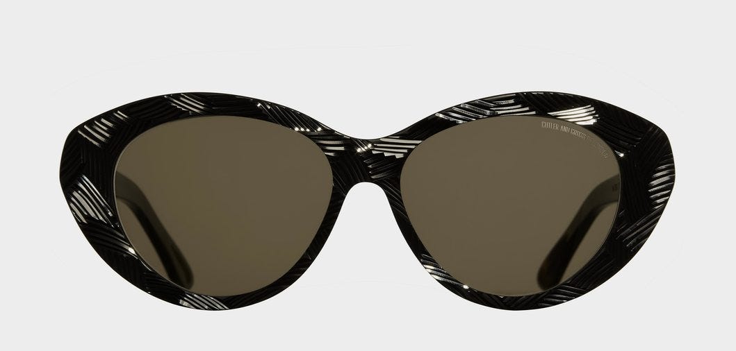 Cutler and Gross + Black Zen Garden Oval Sunglasses