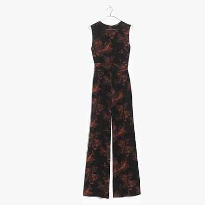 Madewell + Madewell x No.6 Silk Isabella Jumpsuit in Etched Floral