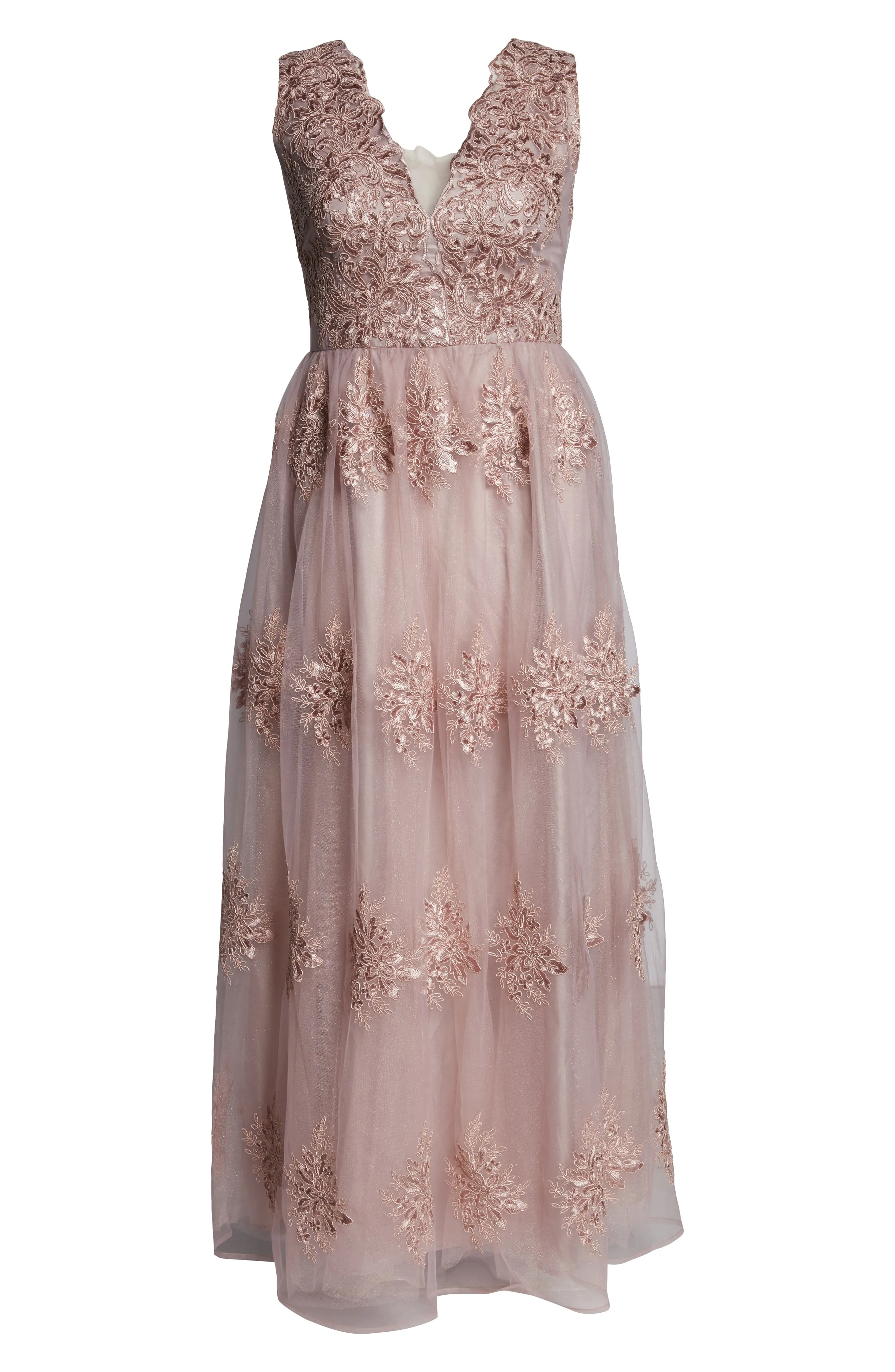 Chi Chi London + Aubree Embroidered Mess Evening Dress