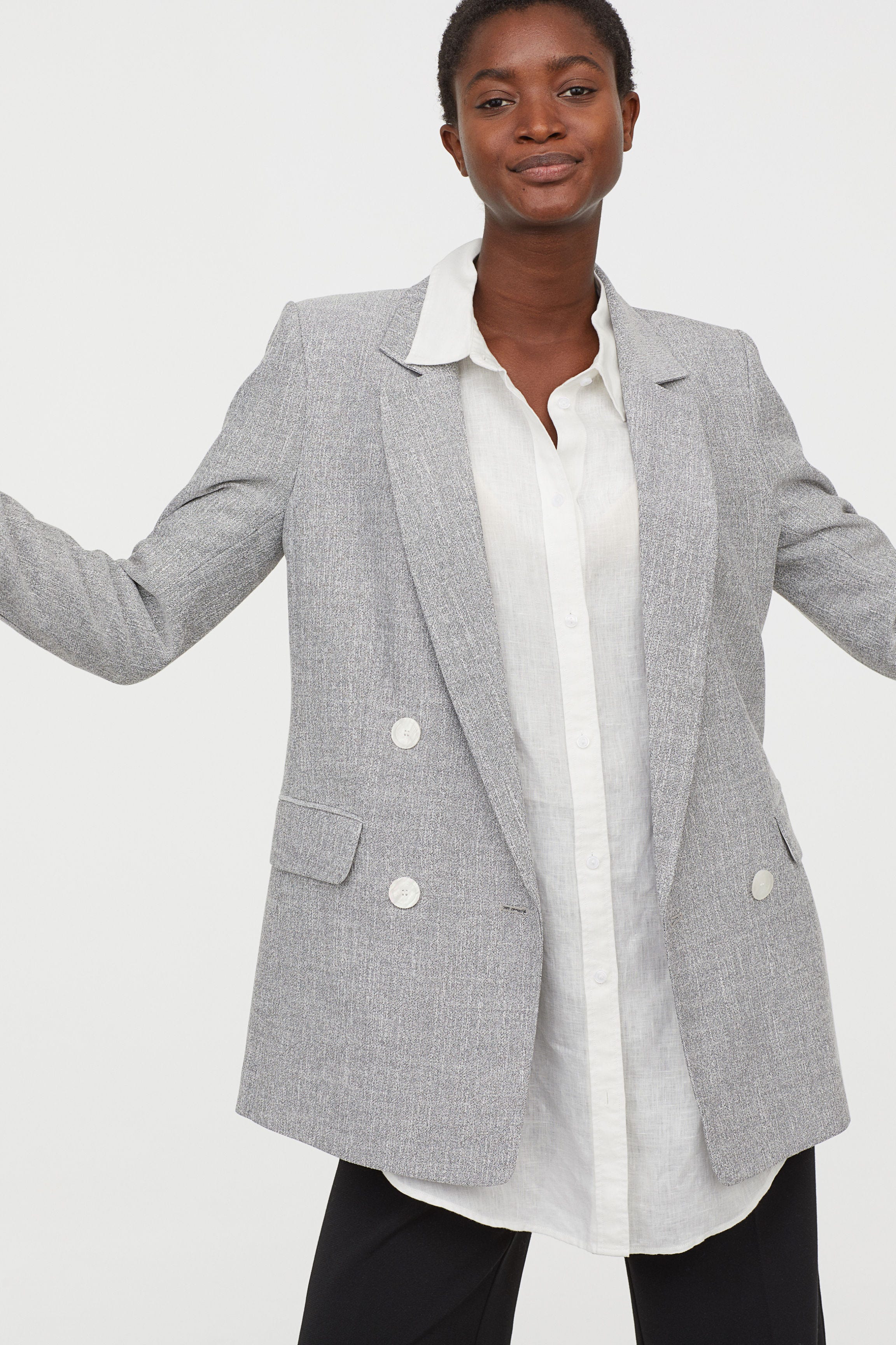 H&M + Doublebreasted jacket