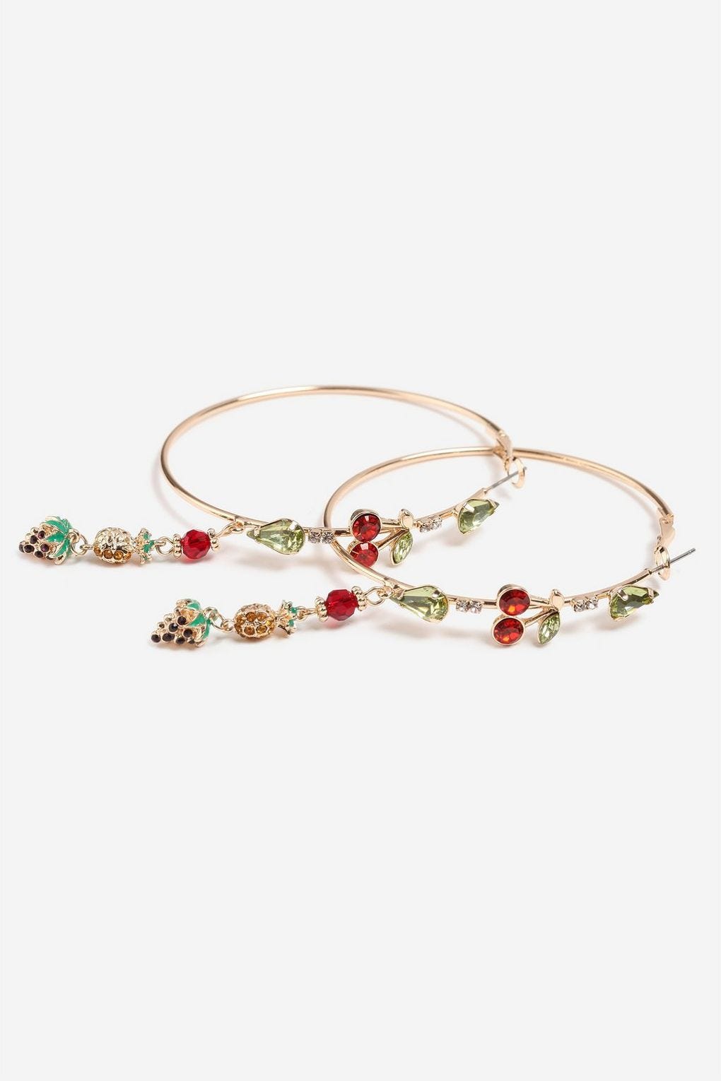 Aubi Mocha Flower Drop Hoop Earrings main image 1