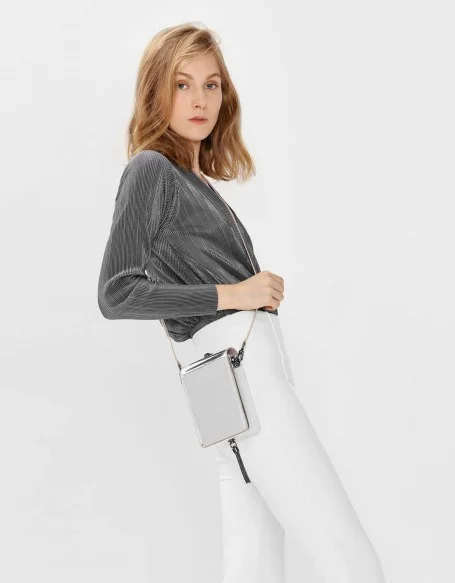 charles and keith circular handle clutch