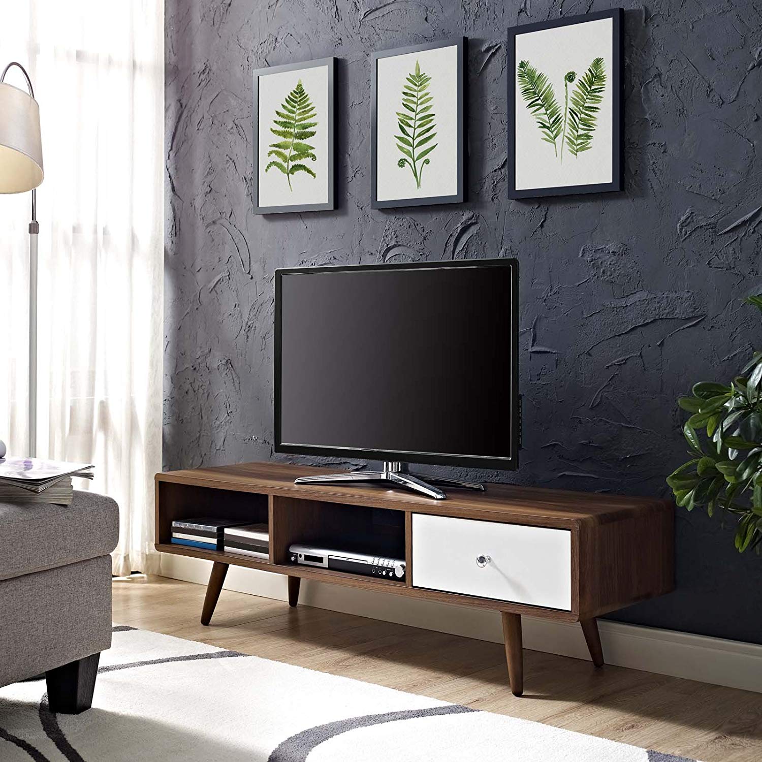 Transmit Mid Century Modern Tv Stand Walnut