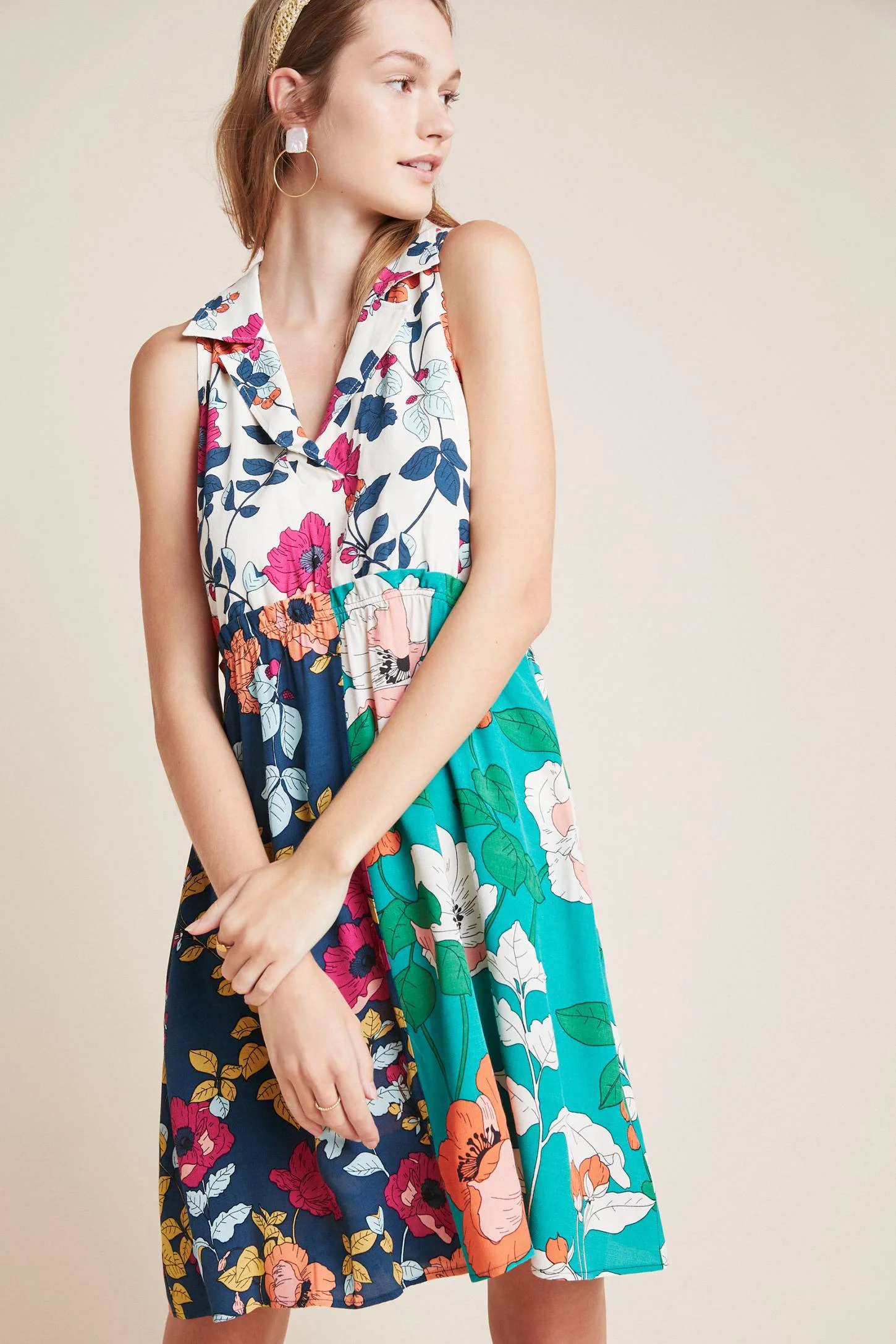 Anthropologie + Dinah Collared Halter Tunic Dress Anthropologie + Dinah Collared Halter Tunic Dress