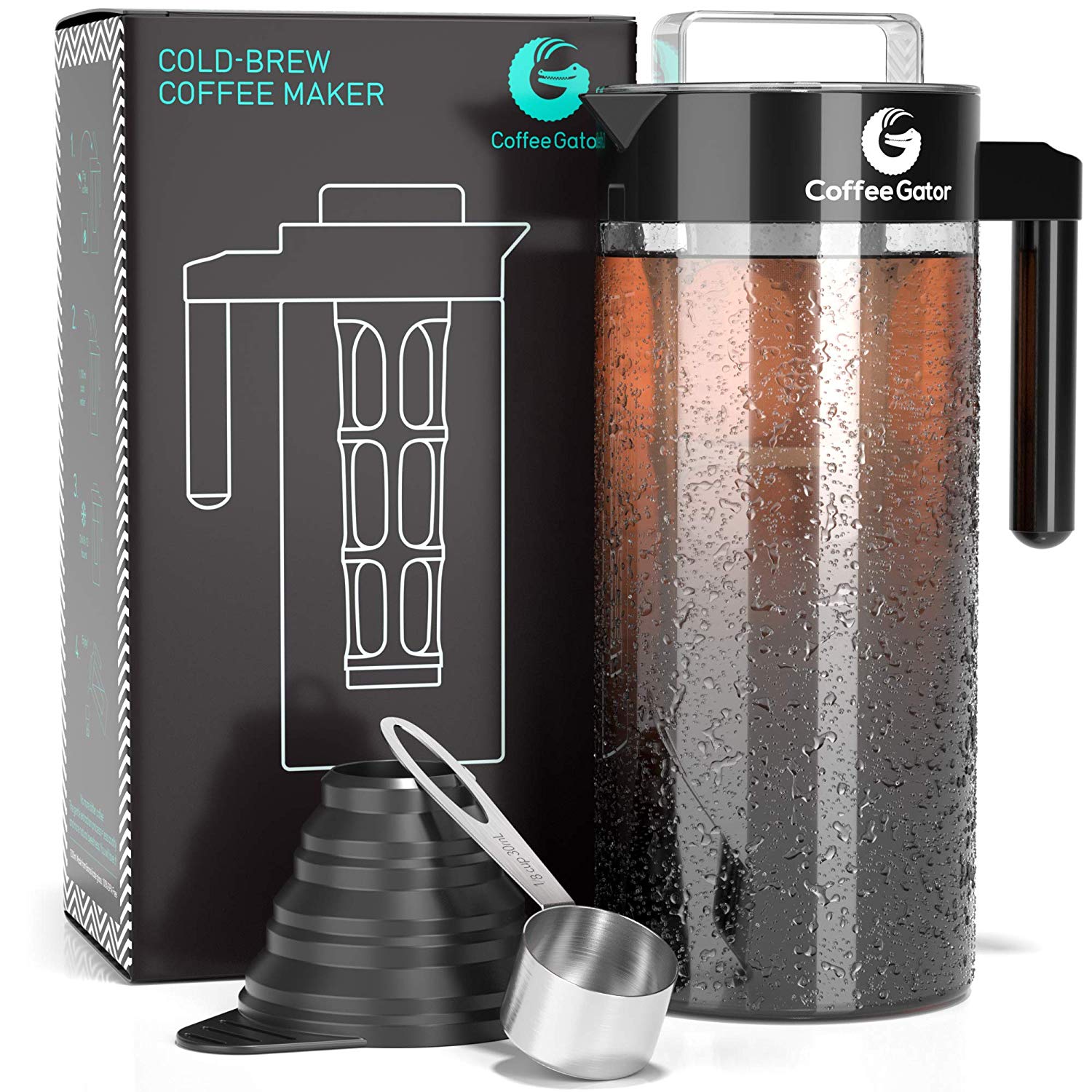 Coffee Gator + Coffee Gator Cold Brew Coffee Maker BPAFree Filter