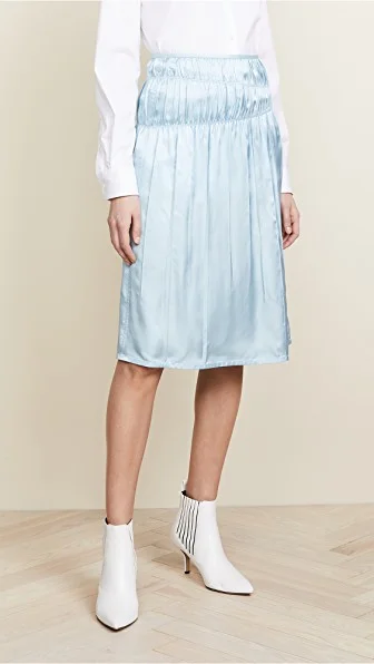 $ HELMUT LANG ホワイトロングスカート Helmut Lang Knit Midi Skirt | WWW.HELMUTLANG.COM