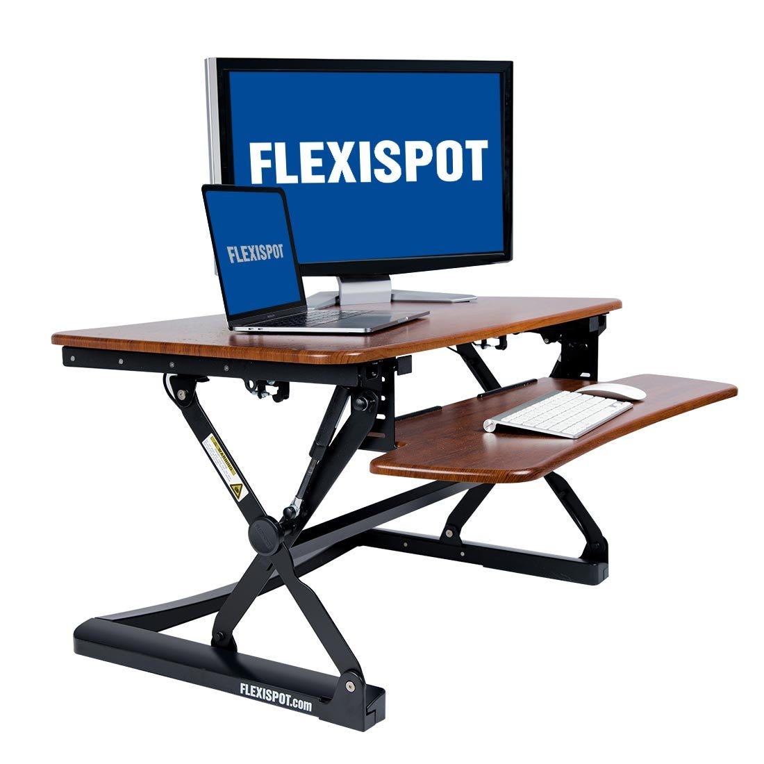 Flexispot + FLEXISPOT M2MG Standing Desk Riser 35″ Wide Platform