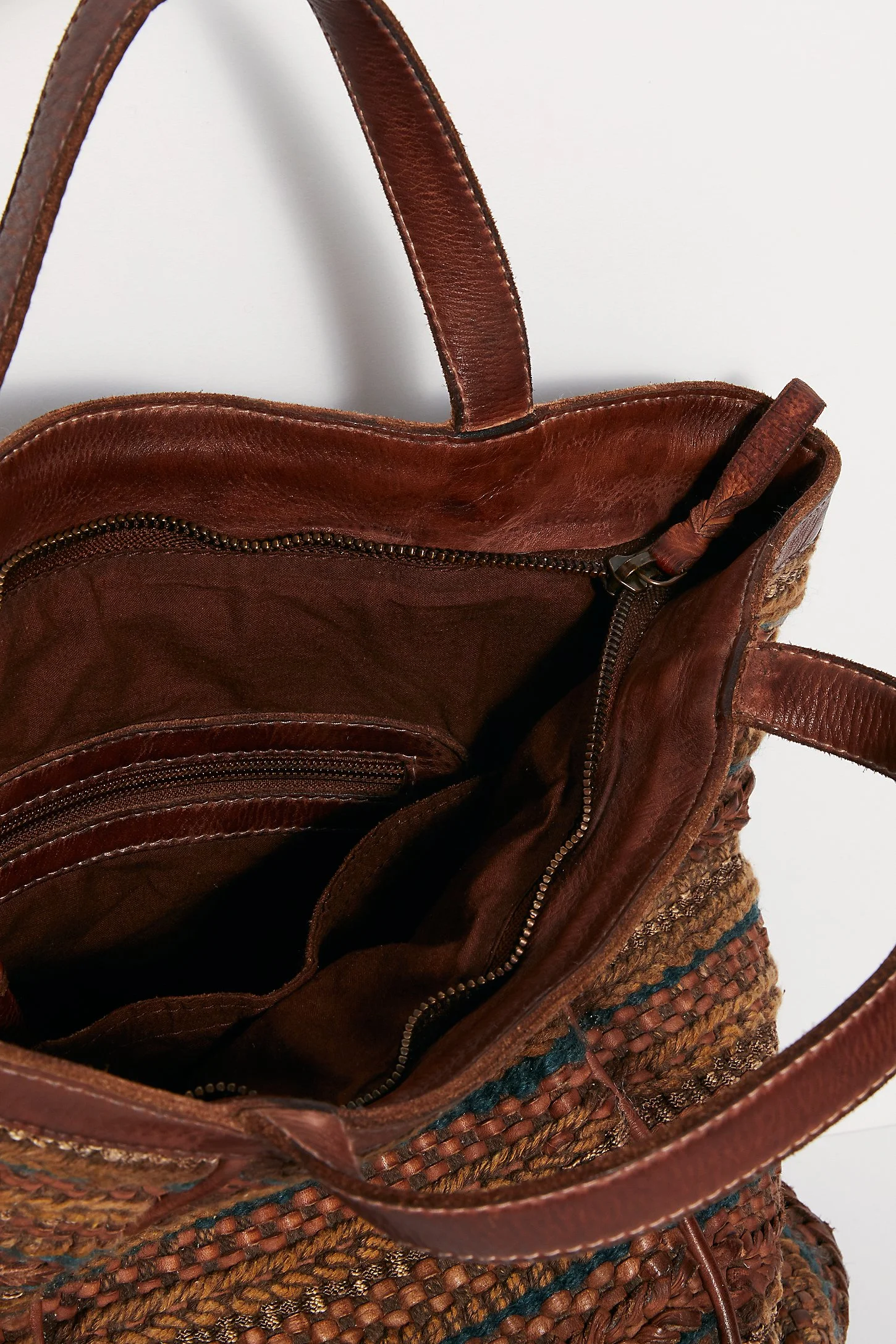 Free People + Yuma Woven Leather Backpack display picture 1