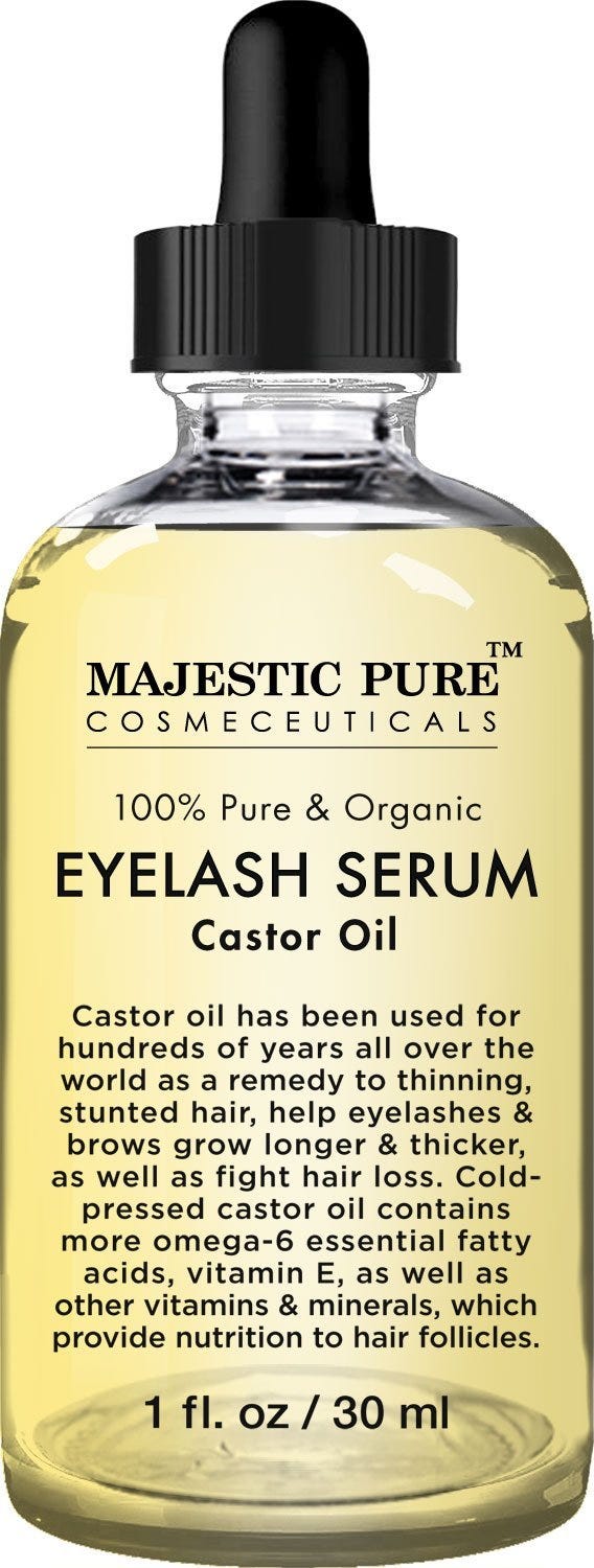 Majestic Pure + Majestic Pure Castor Oil for Eyelashes Growth Serum