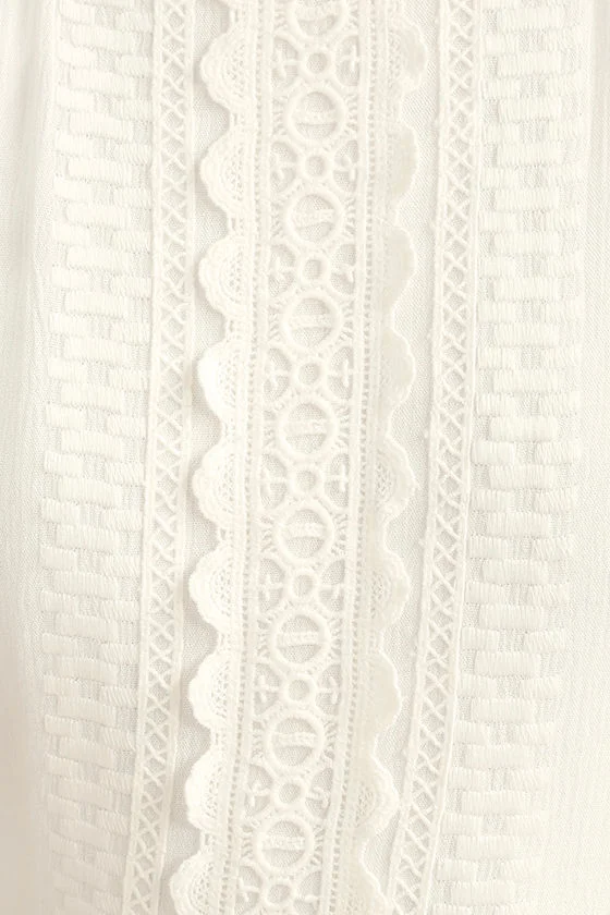 Lulus + For Life White Embroidered Maxi Dress
