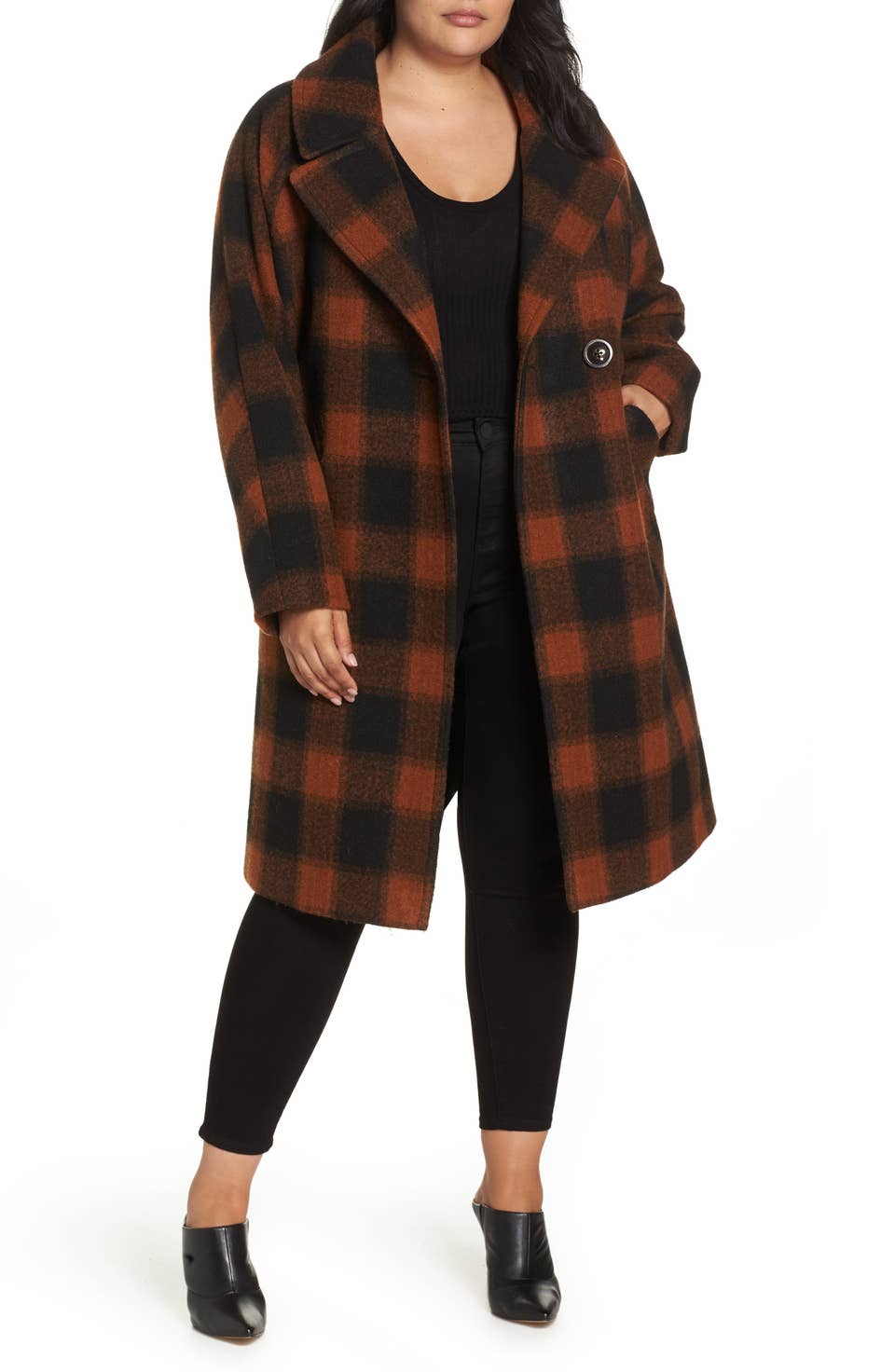 halogen boiled wool coat