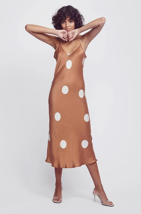 Slip Dress Brown