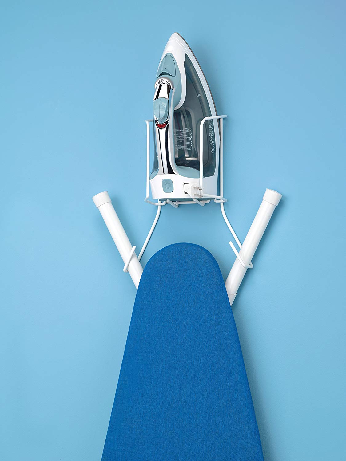 Whitmor + Wire Over The Door Ironing Caddy Iron and Ironing Board