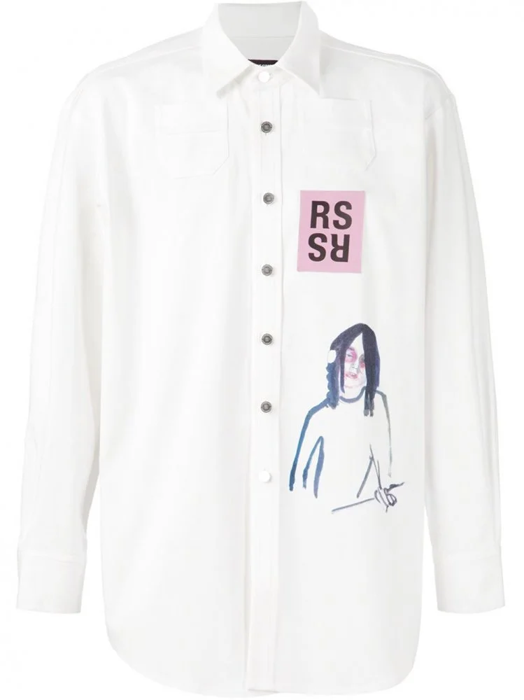 RAF SIMONS 09-10AW R刺繍　ホワイト シャツ 46 RAF SIMONS 09-10AW R刺繍 ホワイト シャツ 46 - メルカリ