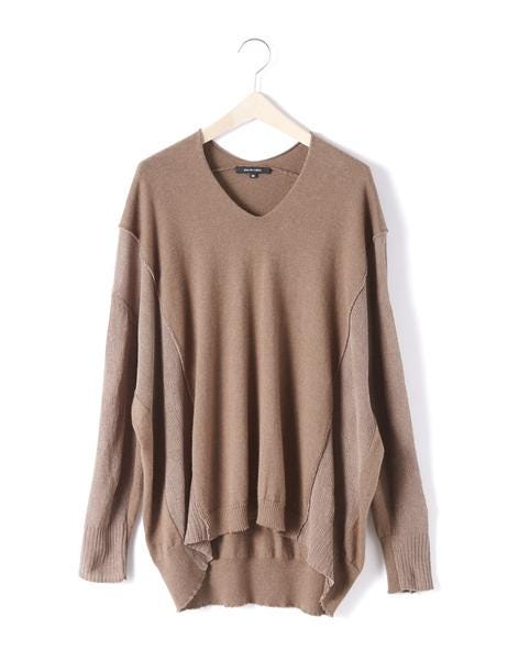 Pas de Calais Round Shibori Pullover Greige
