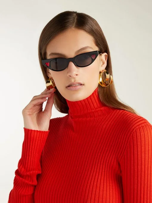 Adam Selman x Le Specs red frame, mirror lens | Depop