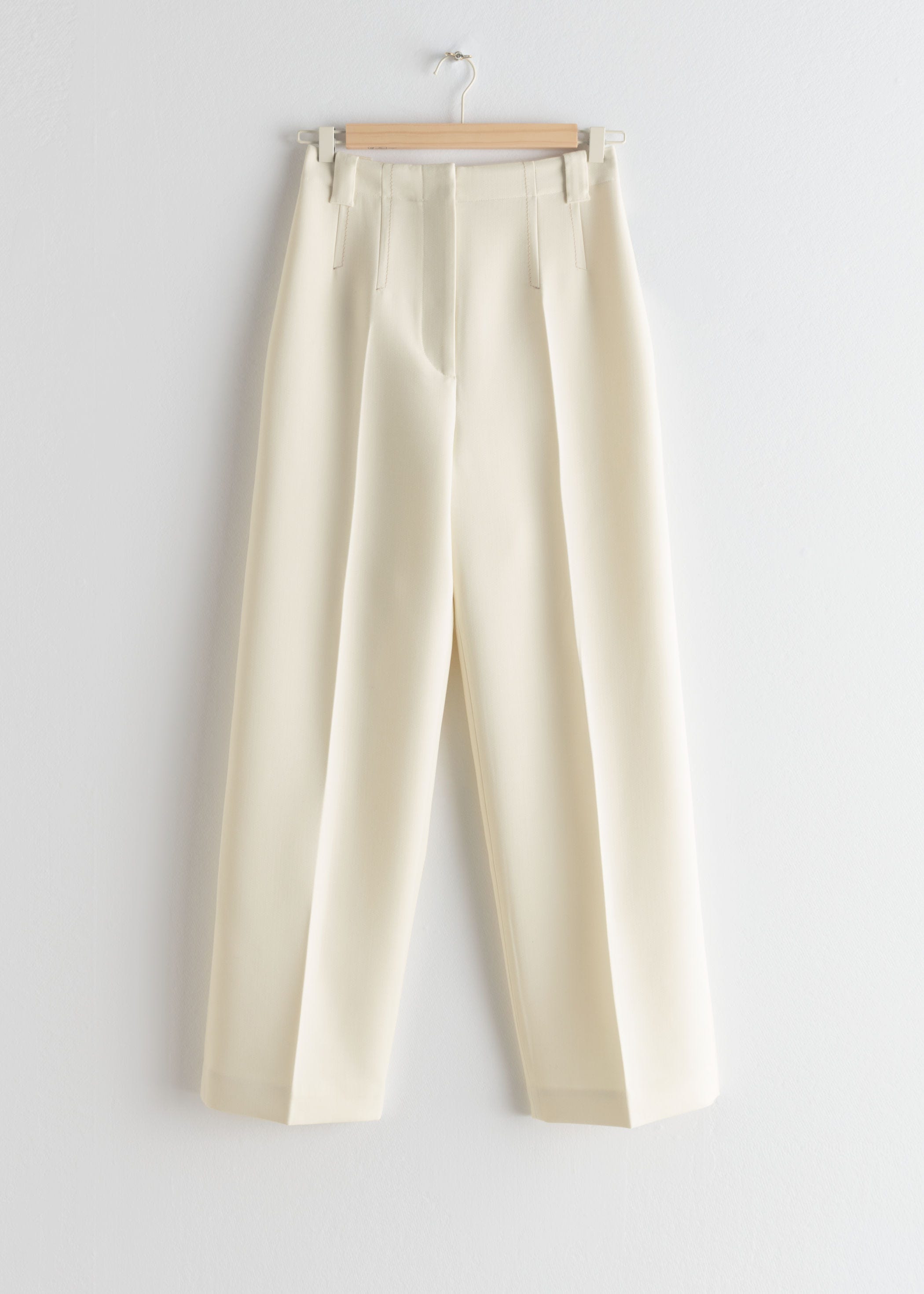 & Other Stories + High Waisted Wool Blend Pants