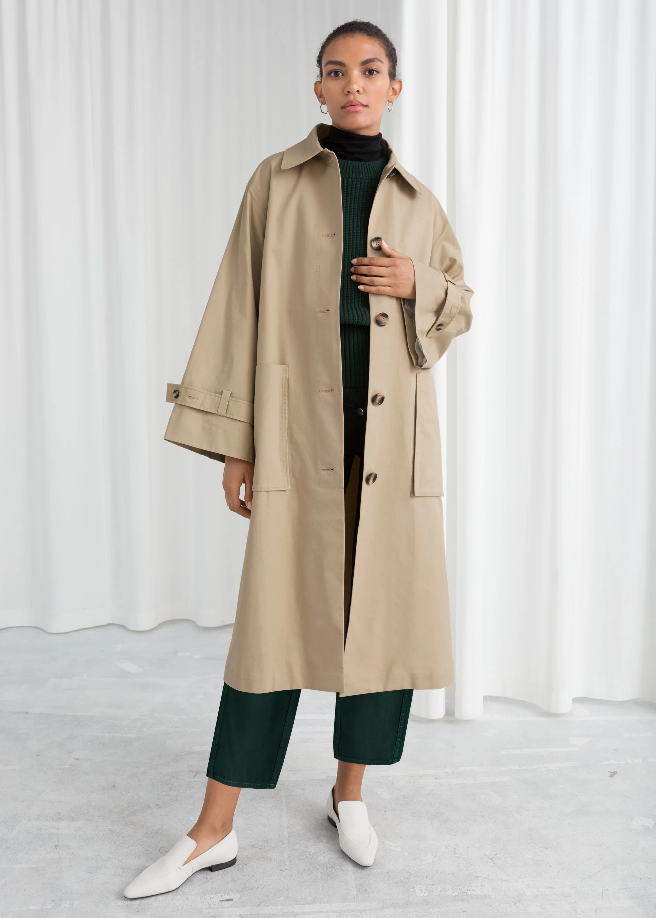 Botter Multi-Pocket Utility Trench Coat