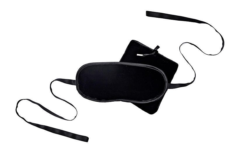 Kumi Kookoon + Velvet Eye Mask Set, Black