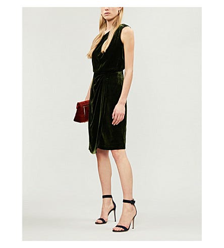 slim fit dress slacks Reese Luxe Velvet Dress