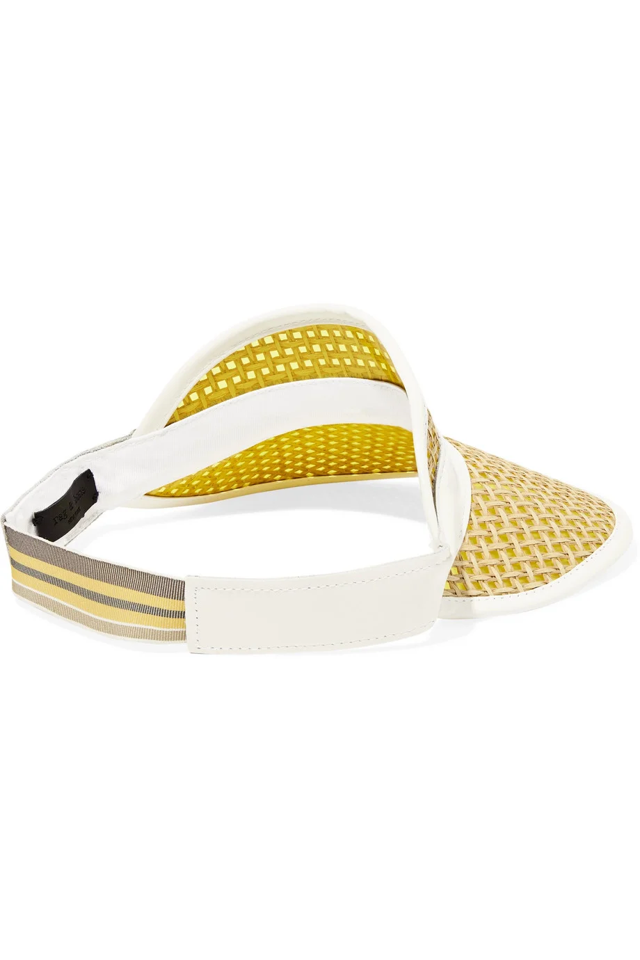 Rag & Bone Straw and Leather Visor Rag and Bone Somer Visor in Black main image 2