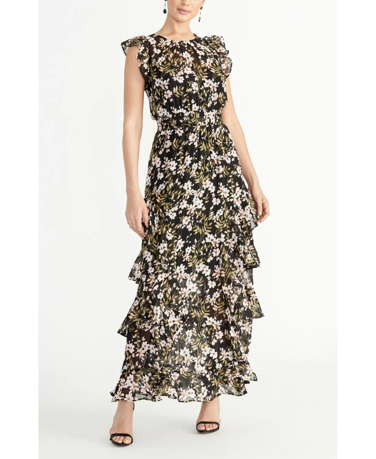 RACHEL Rachel Roy + Printed Chiffon Maxi Dress